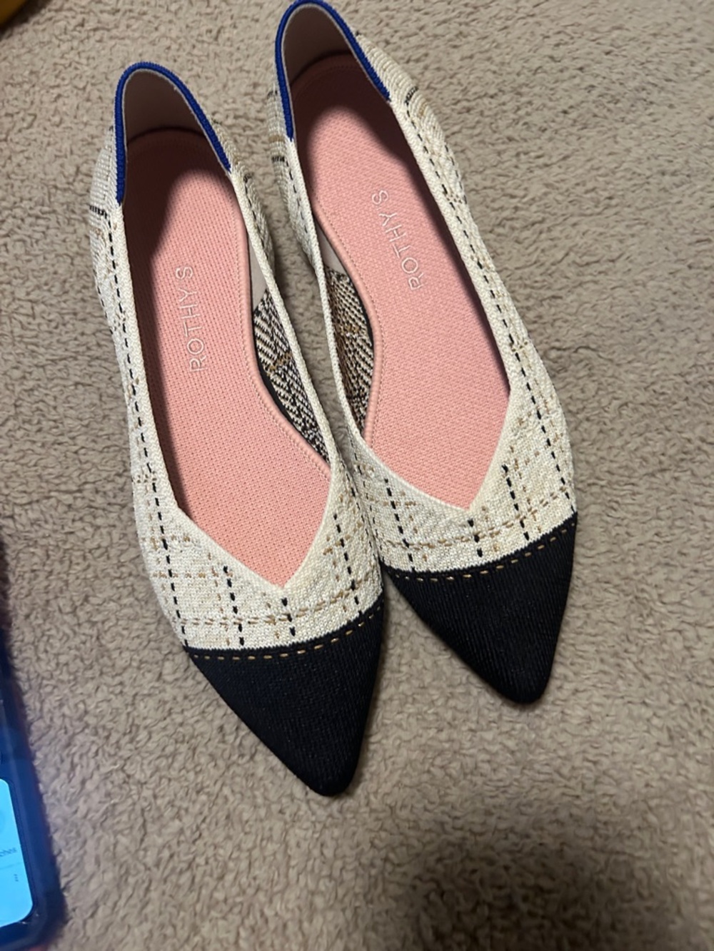 Rothy’s the point in moonlight Tweed size 9 1/2